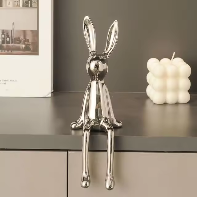 GoldenBunny – Adorable Gold Bunny Sculpture