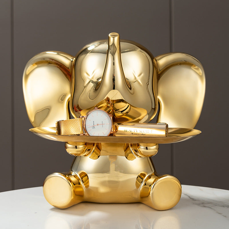 GoldenElephant – Exclusive Gold Elephant Storage Tray